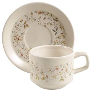 Merriment Temperware by Lenox Cups and Saucers Vintage Floral Cottagecore